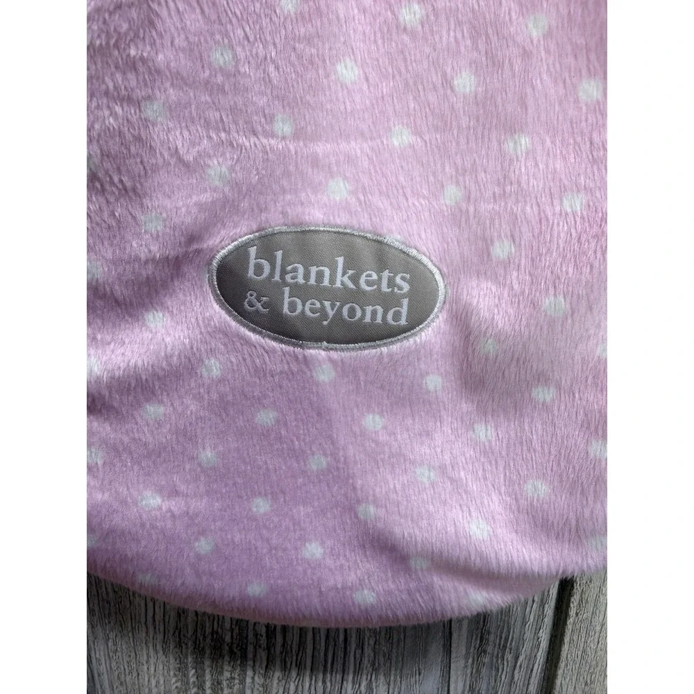 Blankets & Beyond Pink Polka Dot Plush Swaddle Bag Newborn 0-3M Sleep Sack